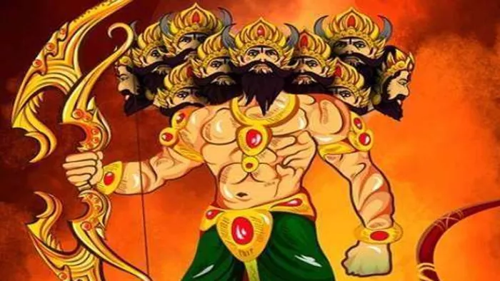 हिंसा के प्रतीक रावण की प्रतीकात्मक फोटो।