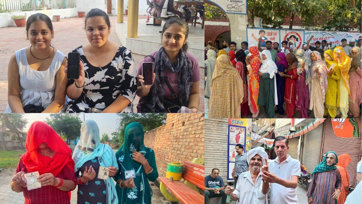 Haryana Vidhan Sabha Chunav Live Voting हरियाणा में हो रही बंपर वोटिंग  महिलाओं बुजुर्गों और युवाओं में गजब का उत्साह - Haryana Vidhan Sabha  Election 2024 Voting Live on 5th October for