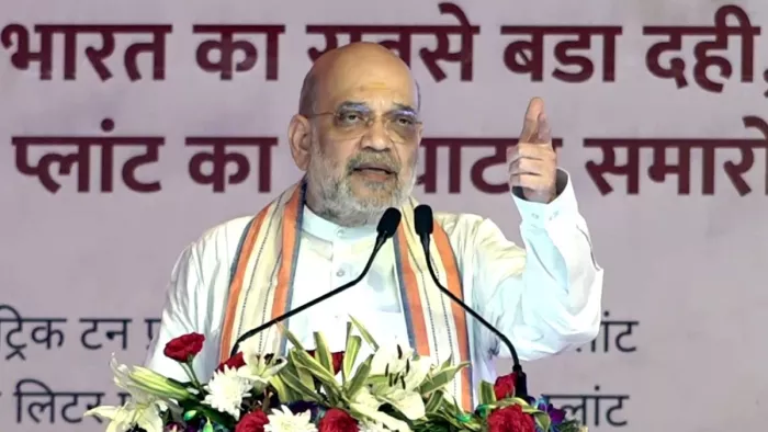अमित शाह की नक्सलियों को दो टूक हथियार डालो, वरना सुरक्षा बल देंगे करारा जवाब। (फोटो- एएनआई)