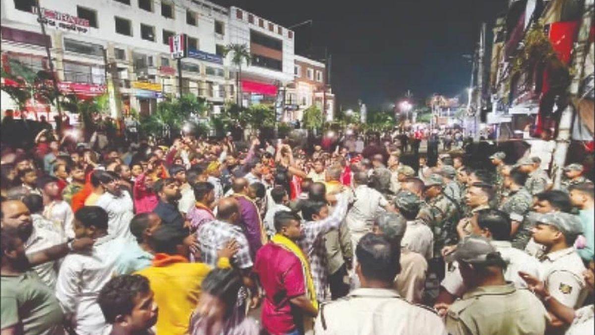 bhubaneswar tension during idol immersion procession