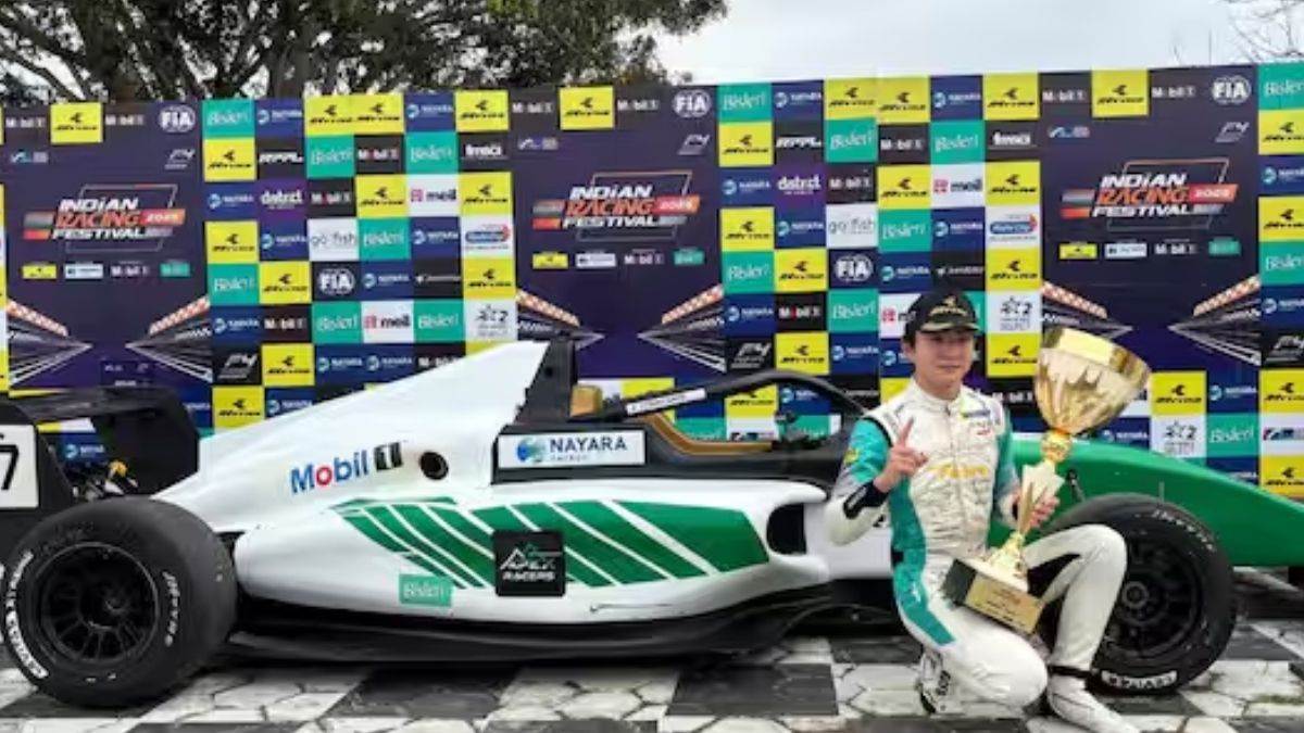 itsuki sato won first race round 3 of indian racing festival2025