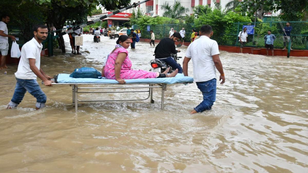 varanasi flooded heavy rains cause havoc schools closed uptop news