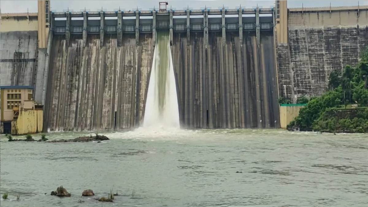 rihand dam water level nears maximum gate opening likely