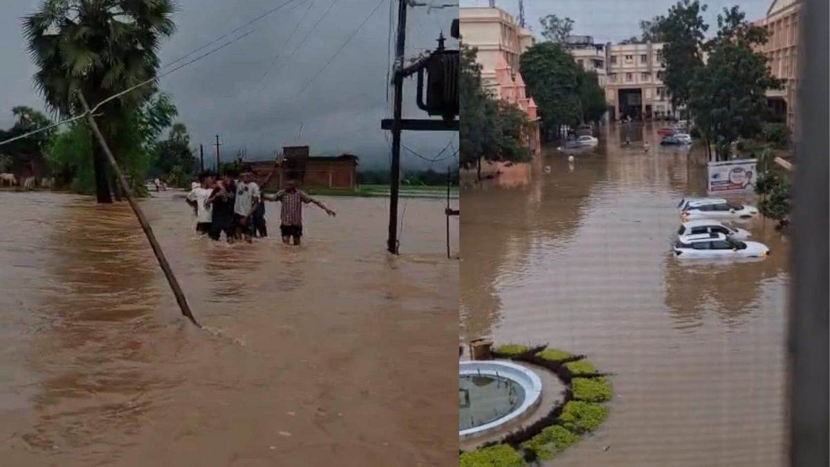 bihar floods heavy rain causes havoc in dehri houses damaged