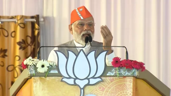 प्रधानमंत्री नरेन्द्र मोदी की रतलाम में रैली (फोटो: @BJP4India)