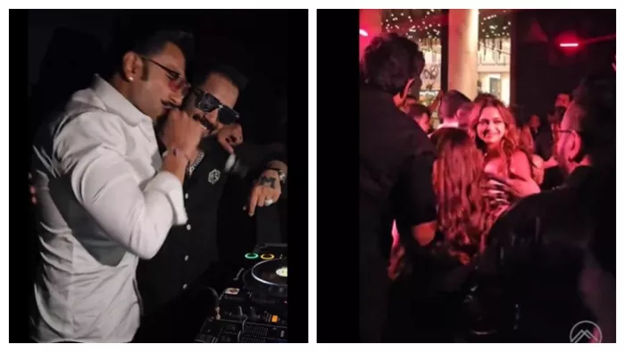 Ranveer Singh and Deepika Padukone from Shah Rukh Khan Birthday Bash