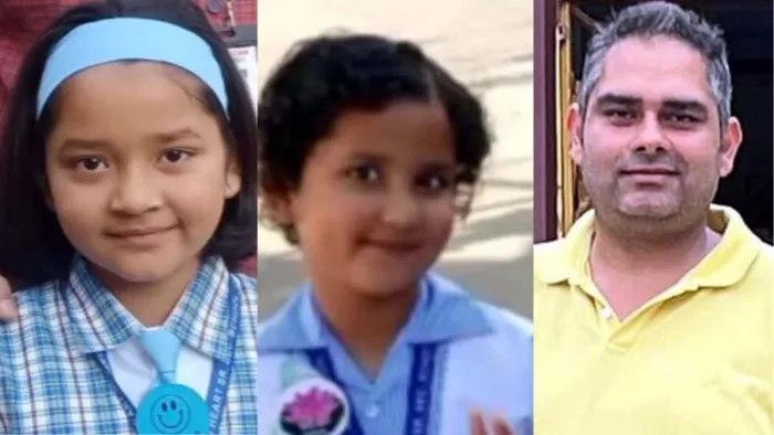 प्रो संदीप और उनकी दोनों बेटियों की फाइल फोटो