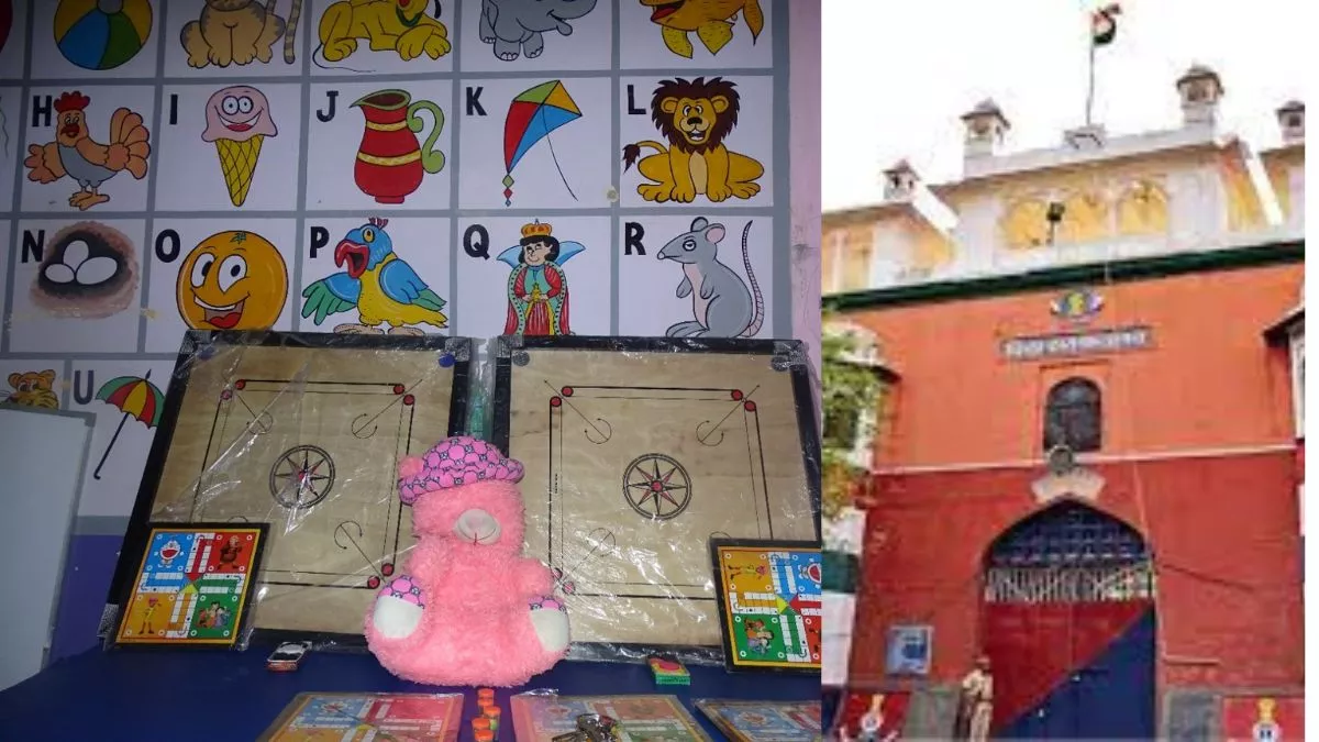 Agra News: जिला जेल के किड्स कानर्र जोन में बचपन की पाठशाला।