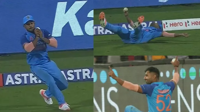 IND vs SL: rahul tripathi grabs a stunning catch video (Photo-design)