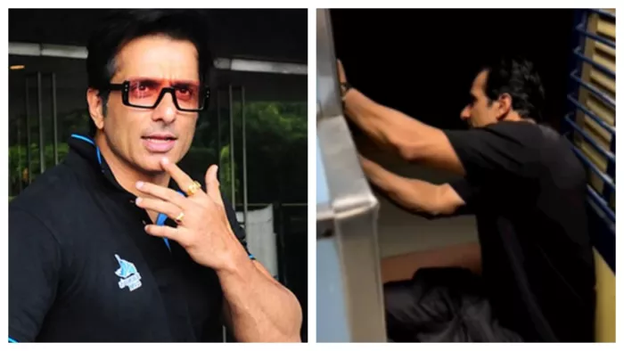 Sonu Sood sitting at the door of a moving train Railway reprimanded now the actor apologized