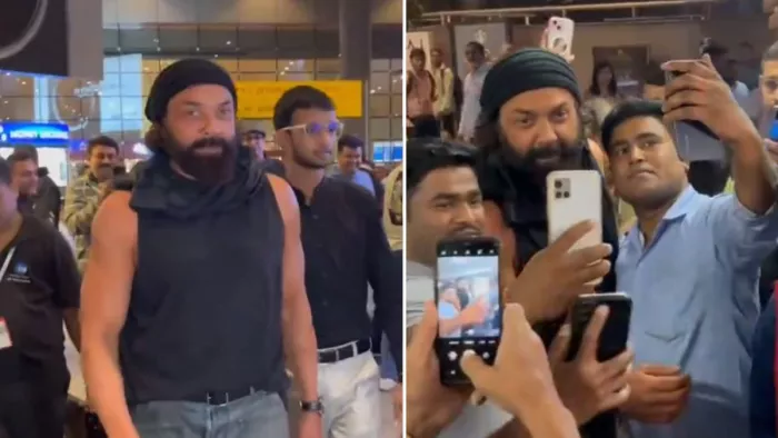 एयरपोर्ट फैंस से घिरे दिखे बॉबी देओल (Photo Credit-Instagram)