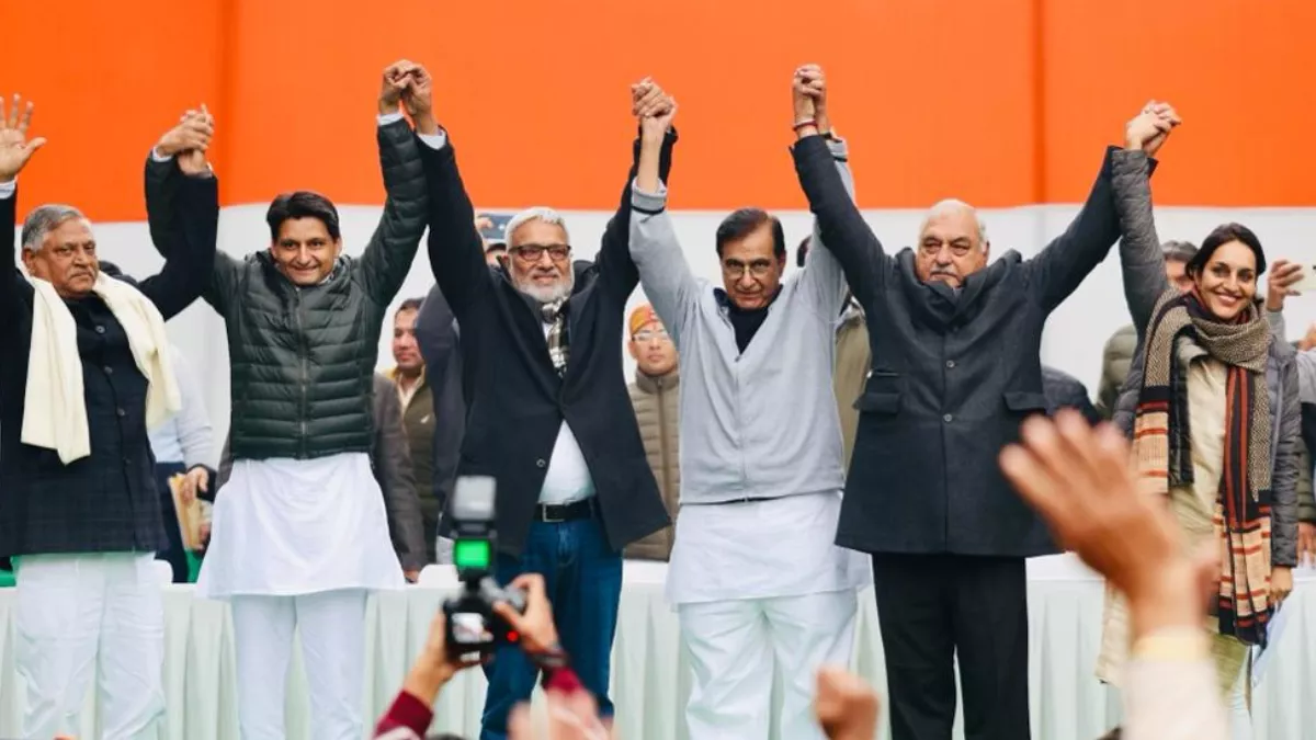 Haryana: आप का दामन छोड़कर कांग्रेस में बेटी सहित शामिल हुए निर्मल सिंह, बाबरिया और हु्ड्डा ने किया पार्टी में स्वागत