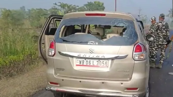 ED team attacked in West Bengal ईडी टीम पर हमला।