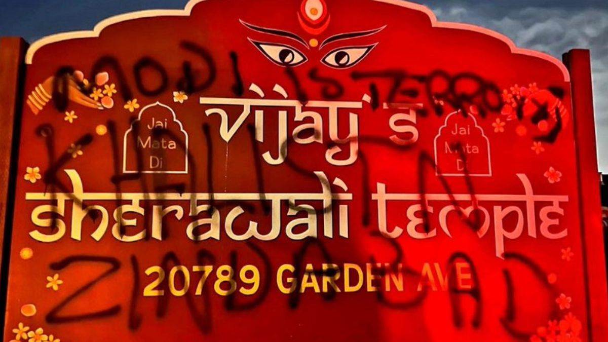 us hindu temple attacked hindu temple attacked again in america slogans written on khalistan zindabad