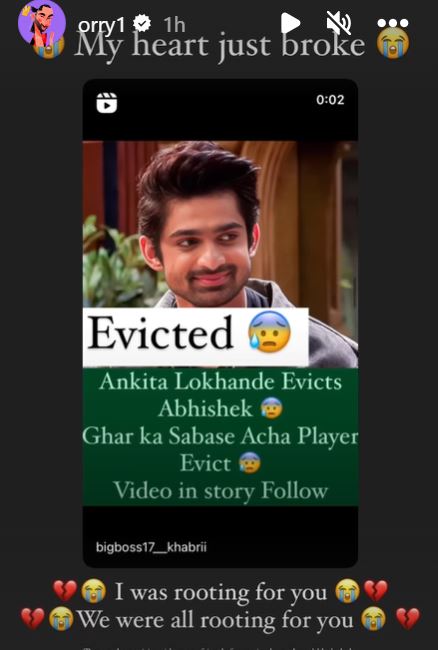 Orry On Abhishek Kumar Eviction BB 17