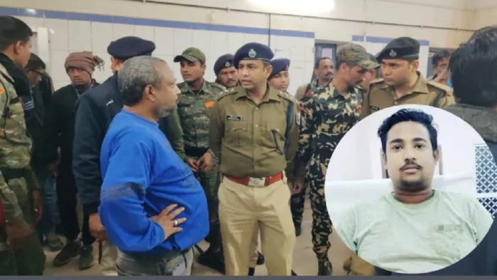 हत्या के बाद पूछताछ करते एएसपी परिचय कुमार।