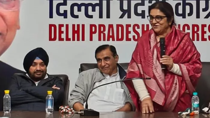 प्रदेश कांग्रेस की स्क्रीनिंग कमेटी की अध्यक्ष सांसद रजनी पाटिल, प्रदेश प्रभारी दीपक बाबरिया और प्रदेश अध्यक्ष अरविंदर सिंह लवली।