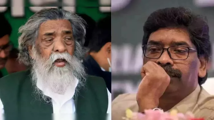 शिबू सोरेन और हेमंत सोरेन की फाइल फोटो।