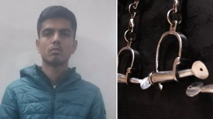 आईआईटी की महिला कर्मी से यौन उत्पीड़न का आरोपित शुभम मालवीय। पुलिस विभाग