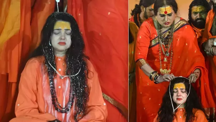 ममता कुलकर्णी को महामंडलेश्वर की पदवी देने वाला किन्नर अखाड़ा। फोटो क्रेडिट- इंस्टाग्राम