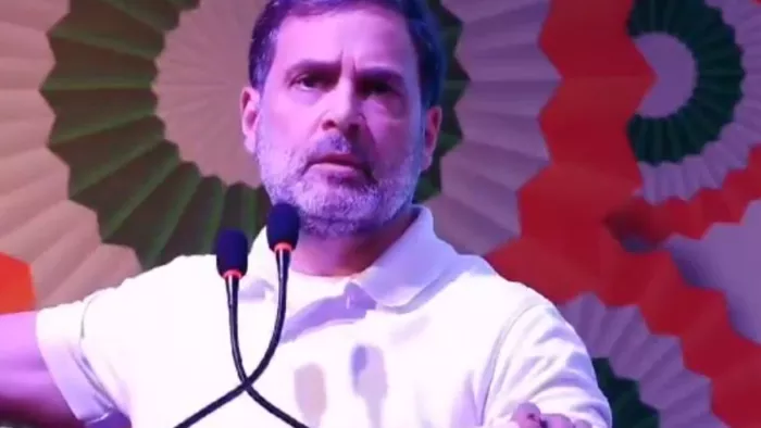 संबोधन में जगलाल चौधरी का नाम भूल गए राहुल गांधी। फोटो- सोशल मीडिया