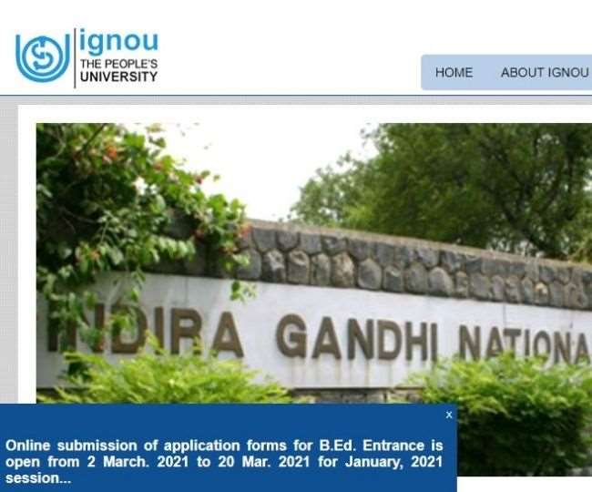 IGNOU BEd admission 2021 बीएड जनवरी सेशन के लिए रजिस्ट्रेशन प्रक्रिया