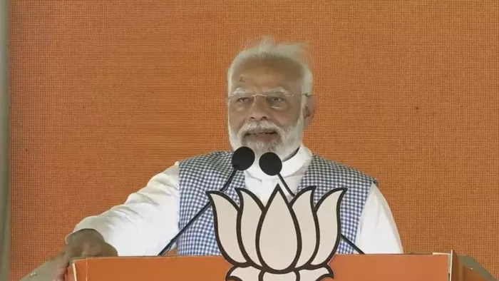 पीएम मोदी ने तेलंगाना में चुनावी रैली को संबोधित किया।(फोटो सोर्स: बीजेपी)