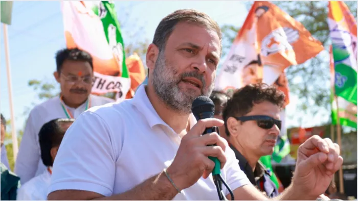कांग्रेस नेता राहुल गांधी ने भारत जोड़ो न्याय यात्रा के दौरान पीएम मोदी पर निशाना साधा।(फोटो सोर्स: कांग्रेस)