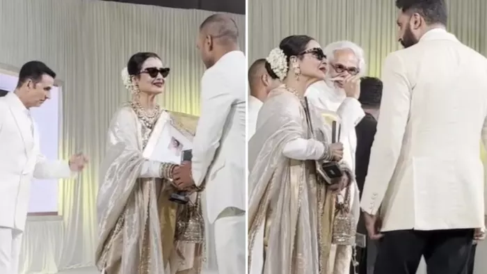 जब अभिषेक बच्चन और अक्षय कुमार से टकराईं रेखा/ फोटो- Instagram