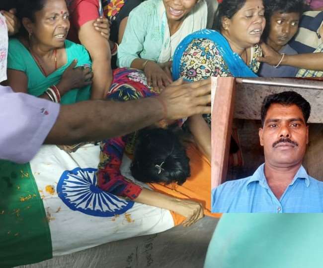 The body of Vishal, who was martyred in the terrorist attack in Kashmir, reached Munger, the wife became upset after seeing her husband wrapped in the tiranga - कश्मीर में आतंकी हमले