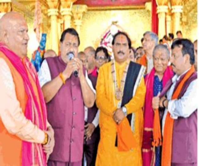 जीटी करनाल रोड पर श्री खाटू श्याम मंदिर के निर्माण को लेकर आयोजित कार्यक्रम।