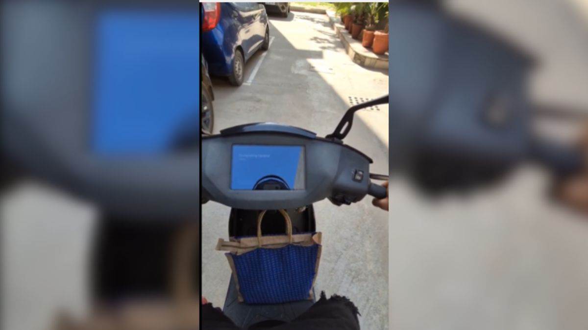 electric scooter started updating without informing while going to office ather replied after video went viral