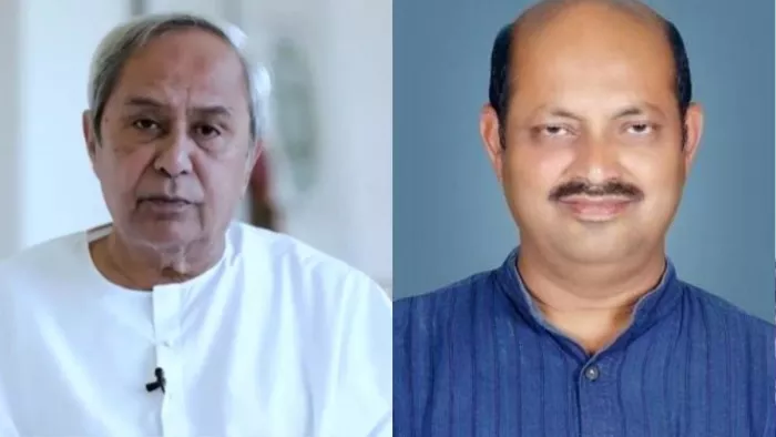 बीजद अध्यक्ष नवीन पटनायक और भाजपा अध्यक्ष मनमोहन सामल।