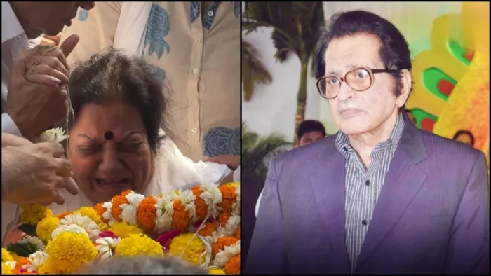 मनोज कुमार के अंतिम संस्कार में टूटकर बिखरीं पत्नी। फोटो क्रेडिट- इंस्टाग्राम