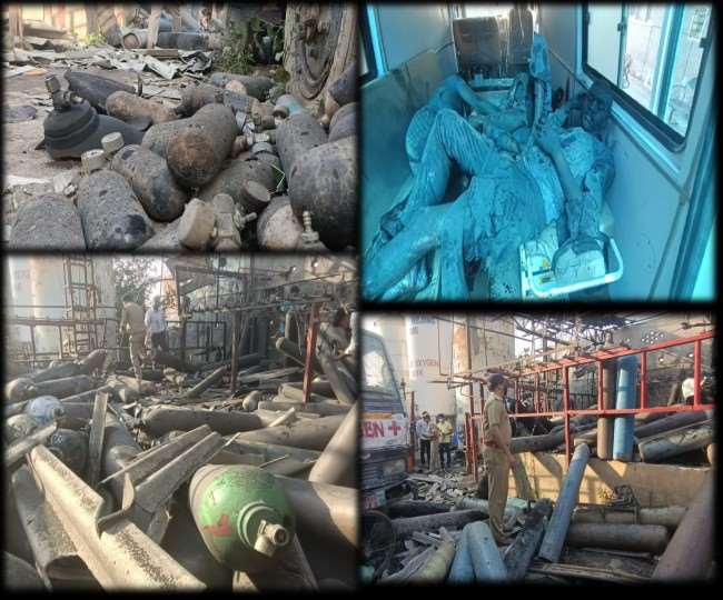 Oxygen Cylinder Blast in Lucknow ऑक्सीजन रिफीलिंग में फटा सिलेंडर, तीन