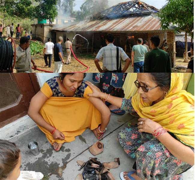 जिला कांगड़ा के डाडासीबा में वीरवार सुबह एक भयंकर अग्निकांड हो गया।
