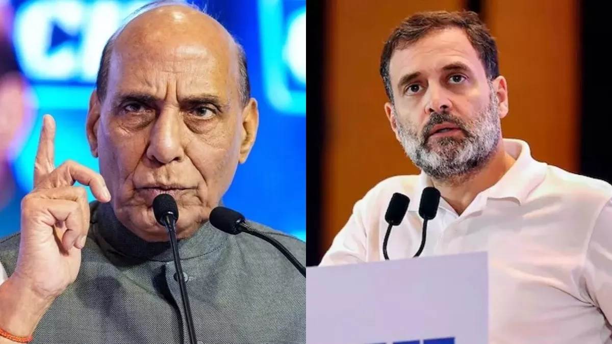 rajnath singh attack congress said there is no fire in rahul gandhi congress playing hindu muslim card