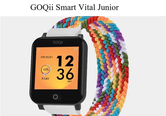 GOQii Smart Vital Junior फिटनेस बैंड की फोटो कंपनी की वेबसाइट से ली गई है