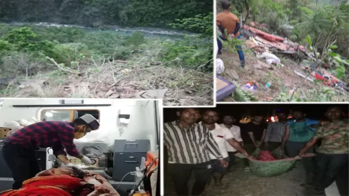 Uttarakhand Bus Accident : यमुनोत्री हाईवे पर मध्य प्रदेश के श्रद्धालुओं की बस खाई में गिरी