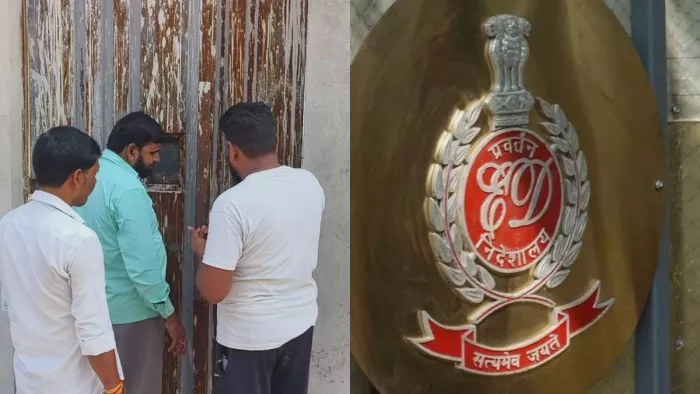 धनबाद में ईडी ने पांच जगह एक साथ छापेमारी की।
