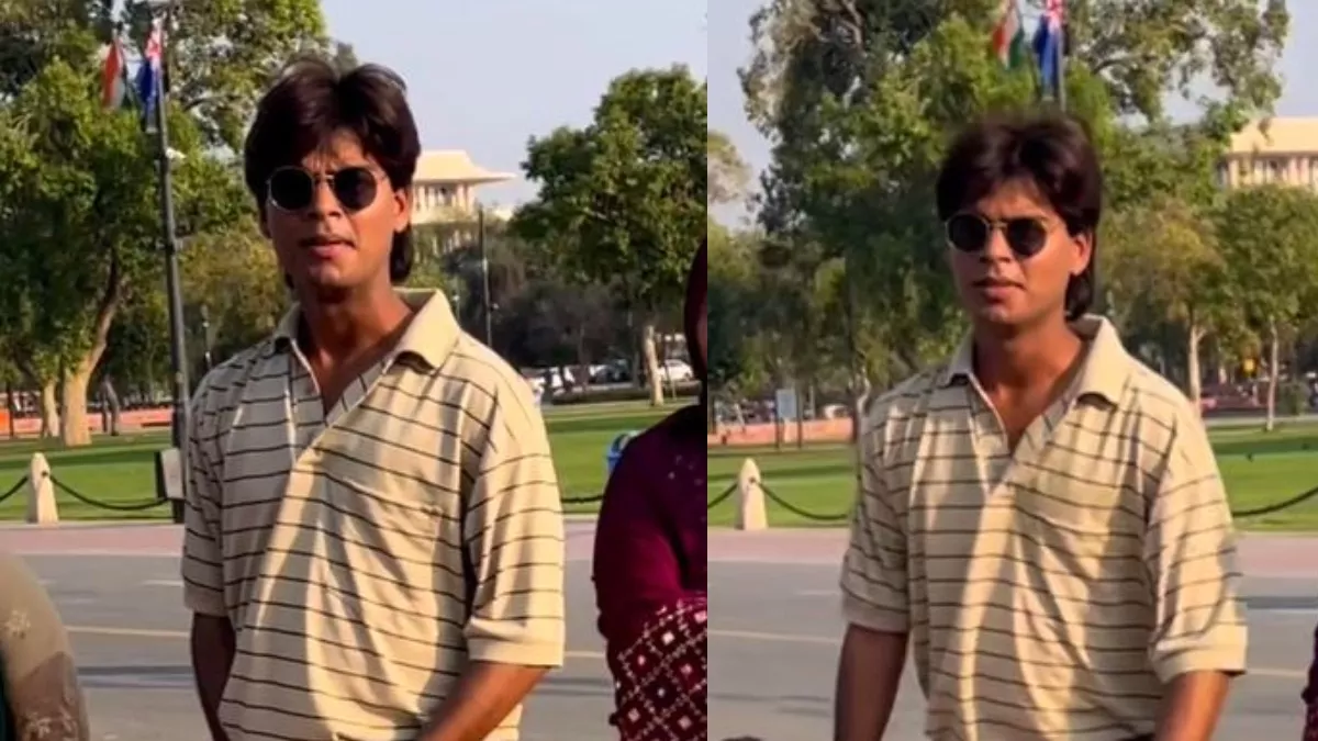 OMG!!! वही नैन-नक्श, वही स्टाइल... Shah Rukh Khan के हमशक्ल को देख हैरान रह गए लोग, बोले- '90s वाला SRK'