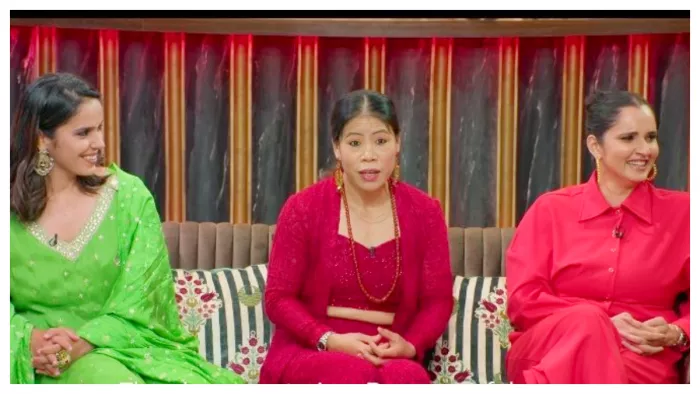 कपिल के शो में पहुंचीं सानिया मिर्जा, साइना नेहवाल, मैरी कॉम और सिफ्ट कौर समरा, (X Image)