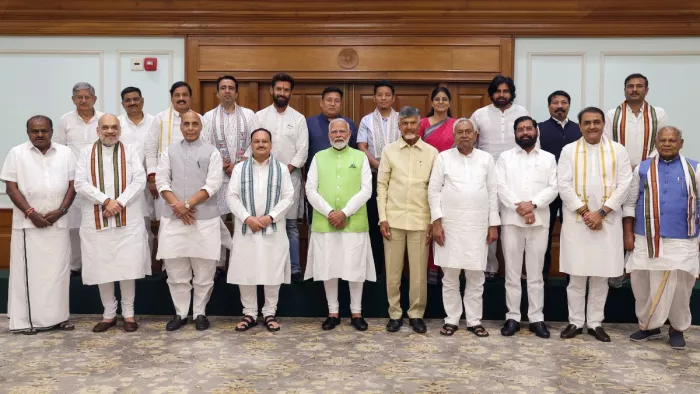 NDA के 'किंग मेकर्स' के साथ PM Modi ने की बैठक। फाइल फोटो।