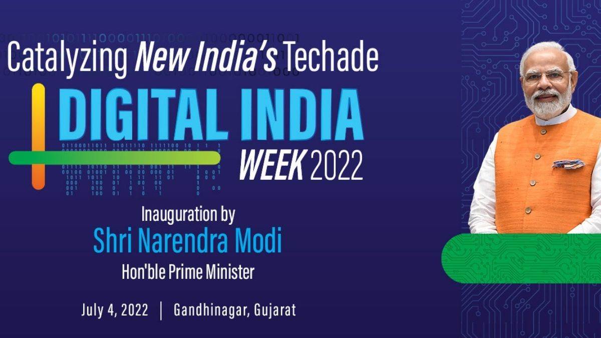 Digital India Week 2022: प्रधानमंत्री नरेंद्र मोदी ने गुजरात के गांधीनगर में डिजिटल इंडिया वीक 2022 का उद्घाटन किया।