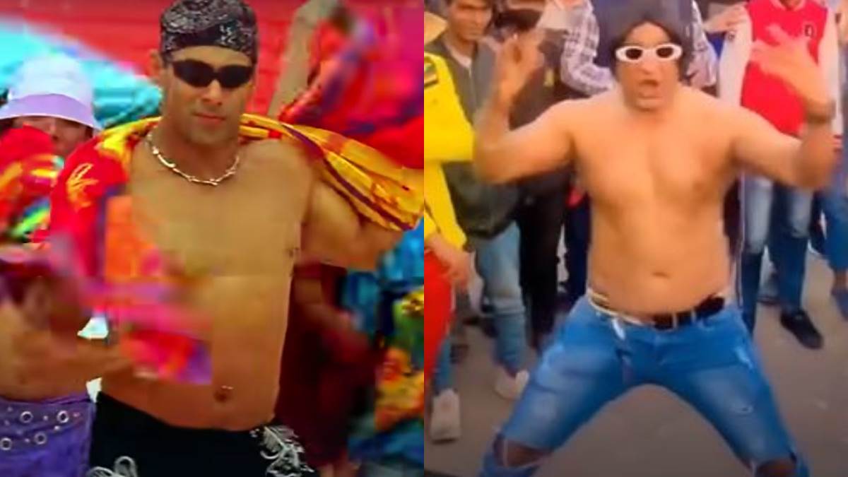 viral video salman khan doppelganger azam ansari dance video viral fans could not control their laugh. Photo Credit-Instagram