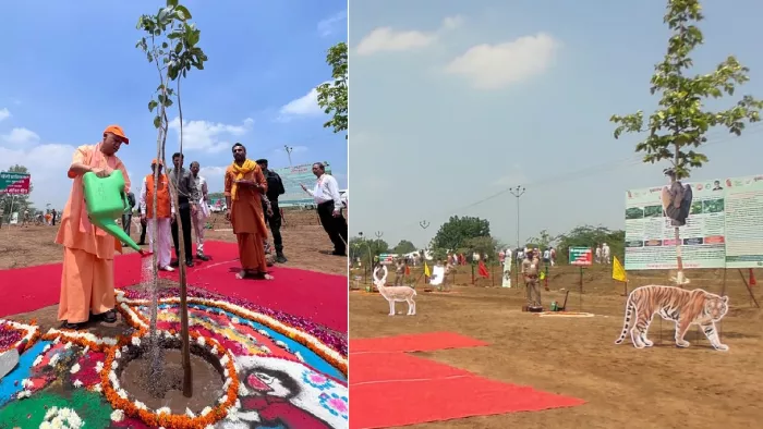 मुख्यमंत्री चित्रकूट के कर्वी वन रेंज क्षेत्र से महाभियान की शुरुआत।