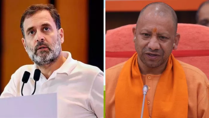 कांग्रेस सांसद राहुल गांधी, यूपी के सीएम योगी आदित्यनाथ।- फाइल फोटो
