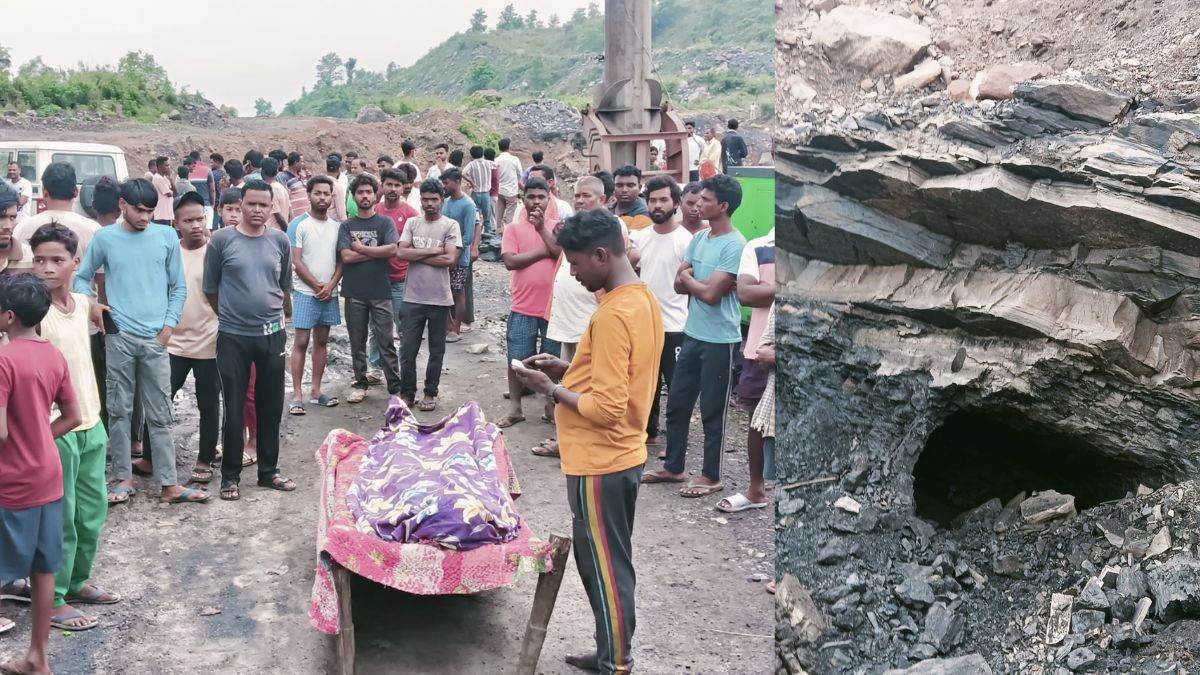 coal mine collapse in ramgarh jharkhand one dead several feared trapped