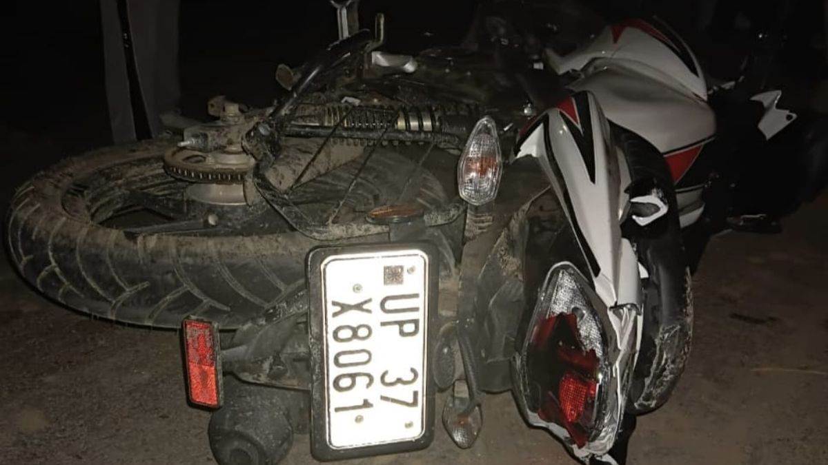 hapur bike accident five injured in collision near shriji petrol pump