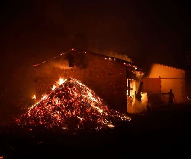 photos greece captial athenes facing forest fires rescue underway see in pics